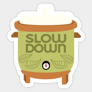 Slow Down Vintage Slow Cooker Sticker